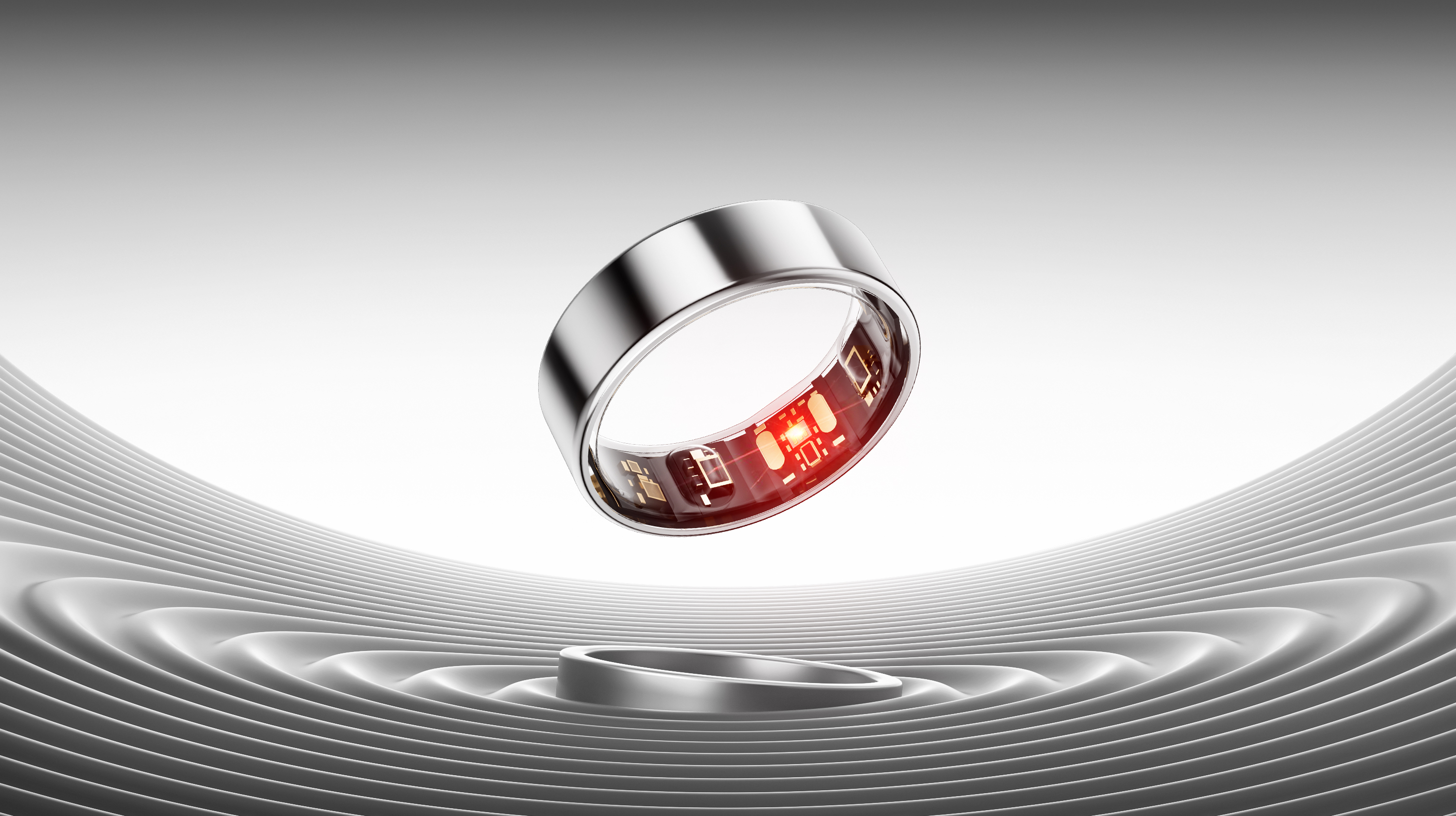 Nbidea smart ring product detail — titanium AI health ring with sensor