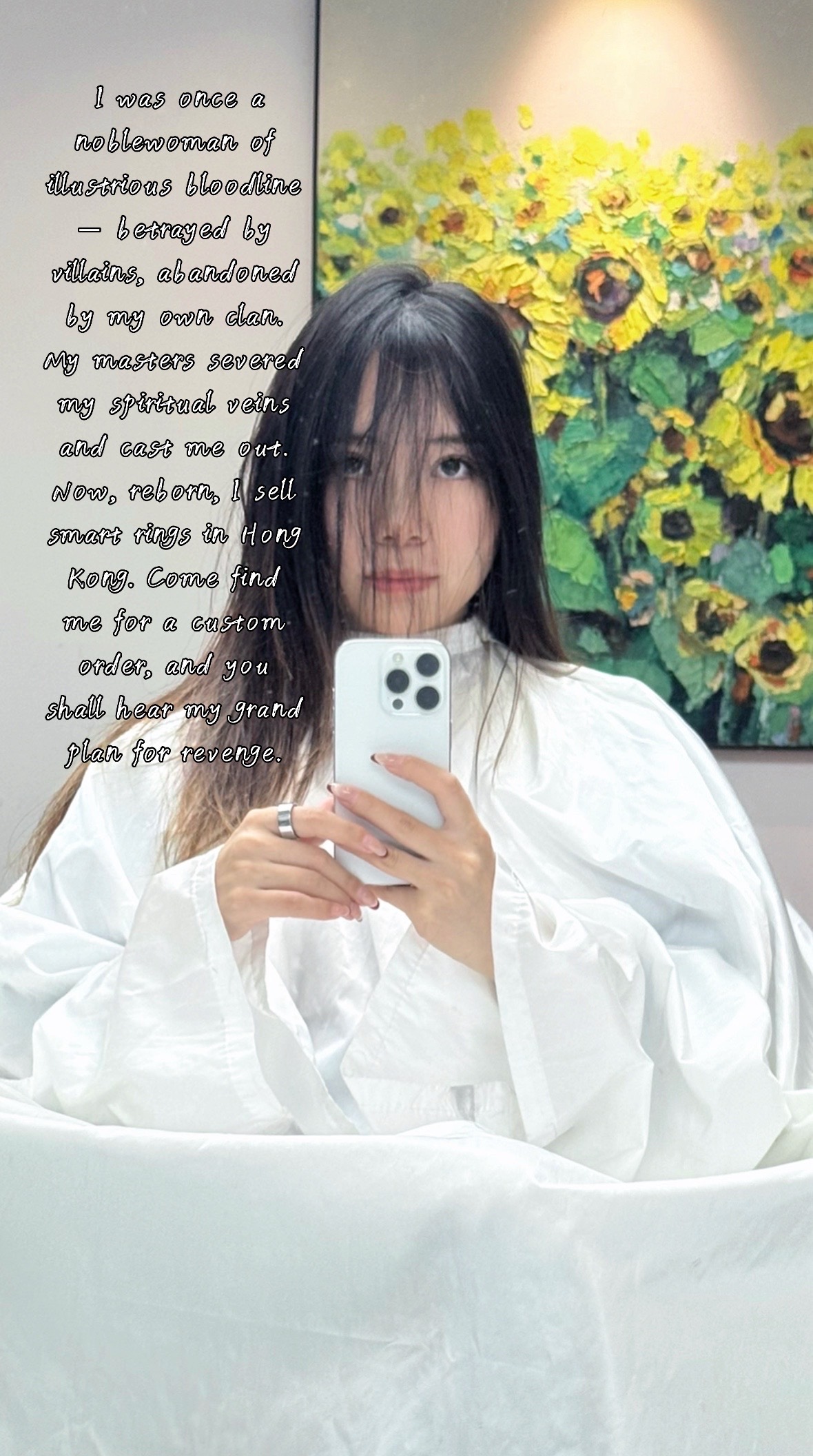 Founder with sunflower painting